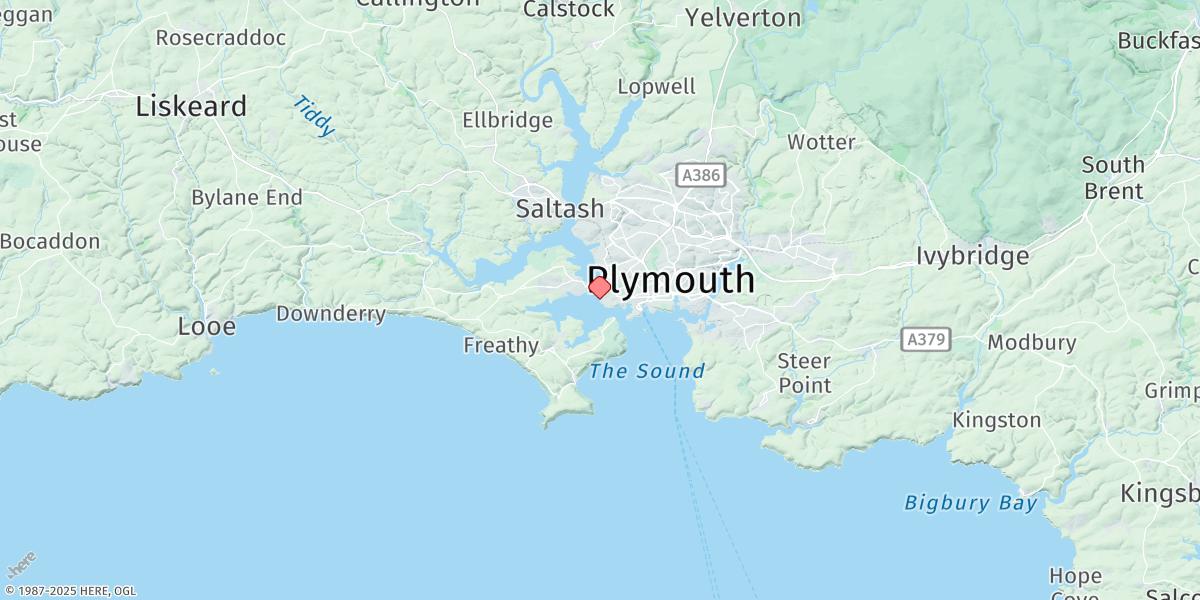 Map of Devonport