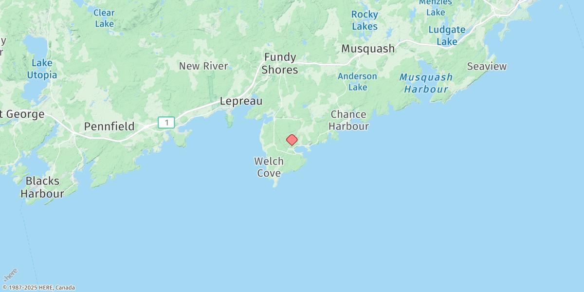 Map of West Dipper Harbour