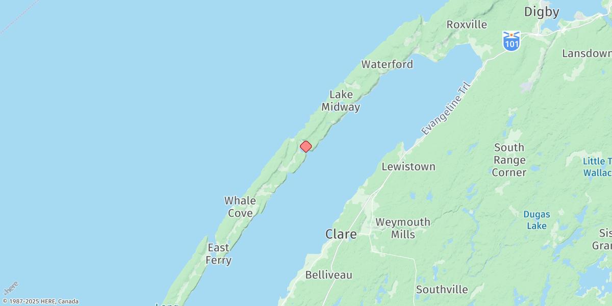 Map of EAST SANDY COVE