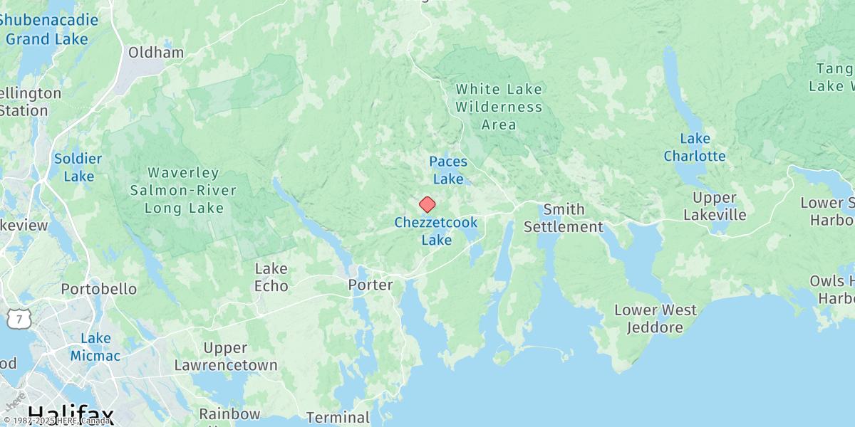 Map of CHEZZETCOOK INLET