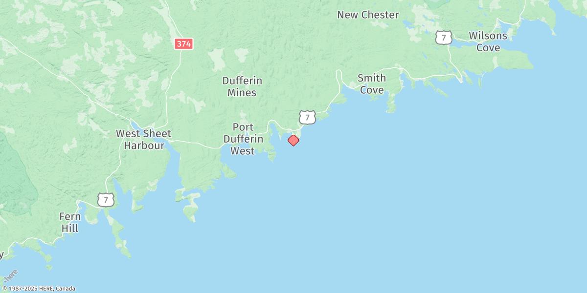 Map of WEST NEWDY QUODDY