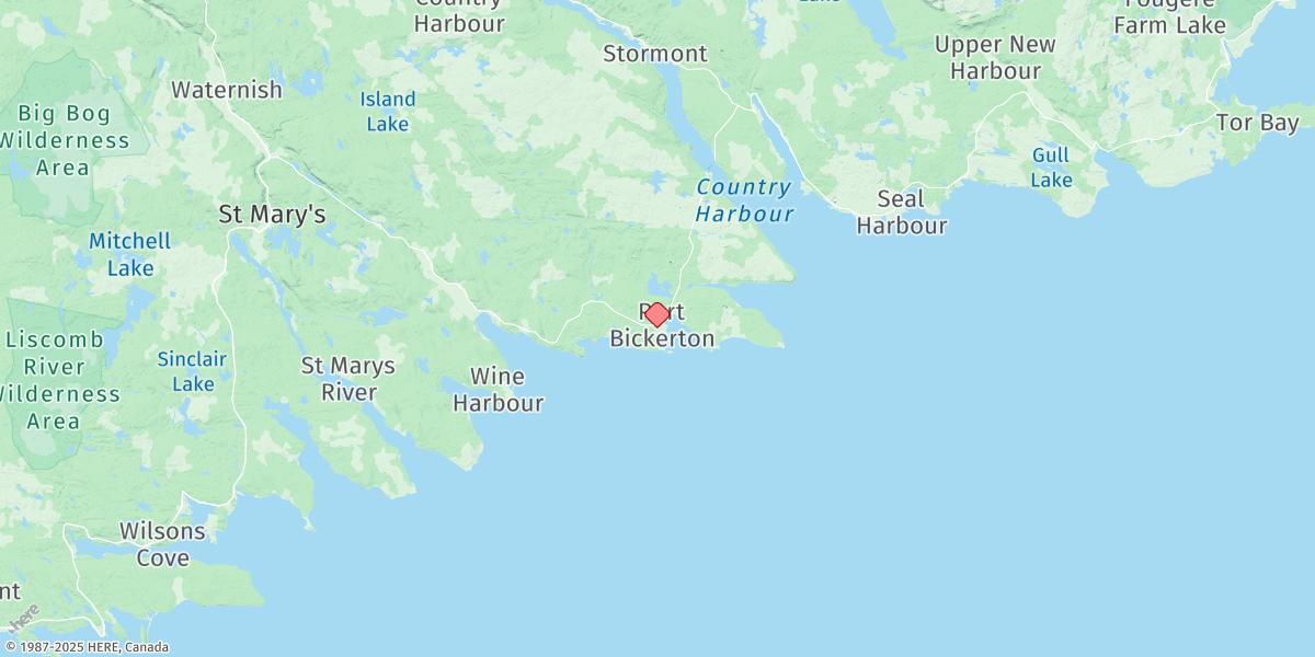 Map of PORT BICKERTON