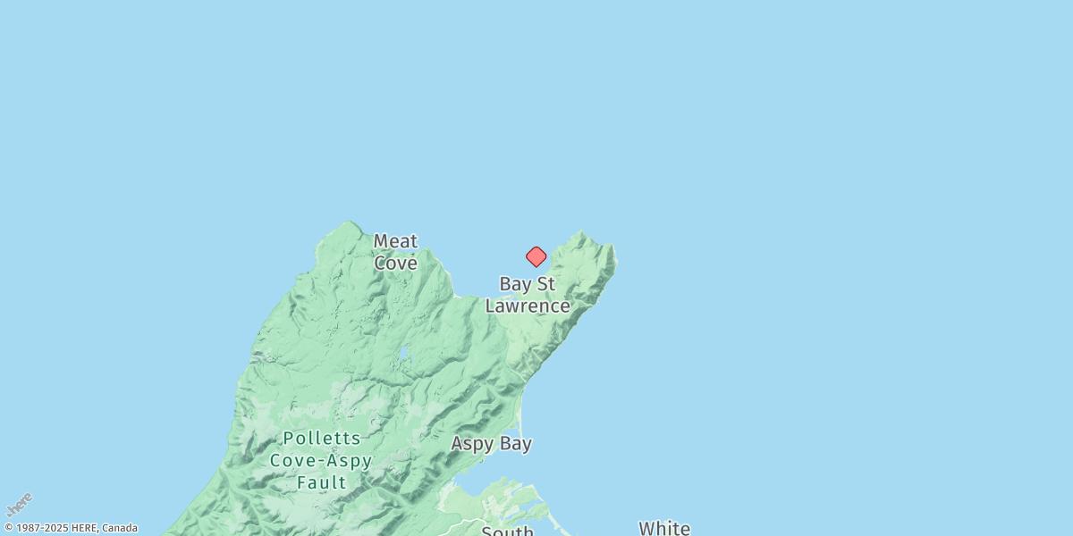 Map of BAY ST. LAWRENCE