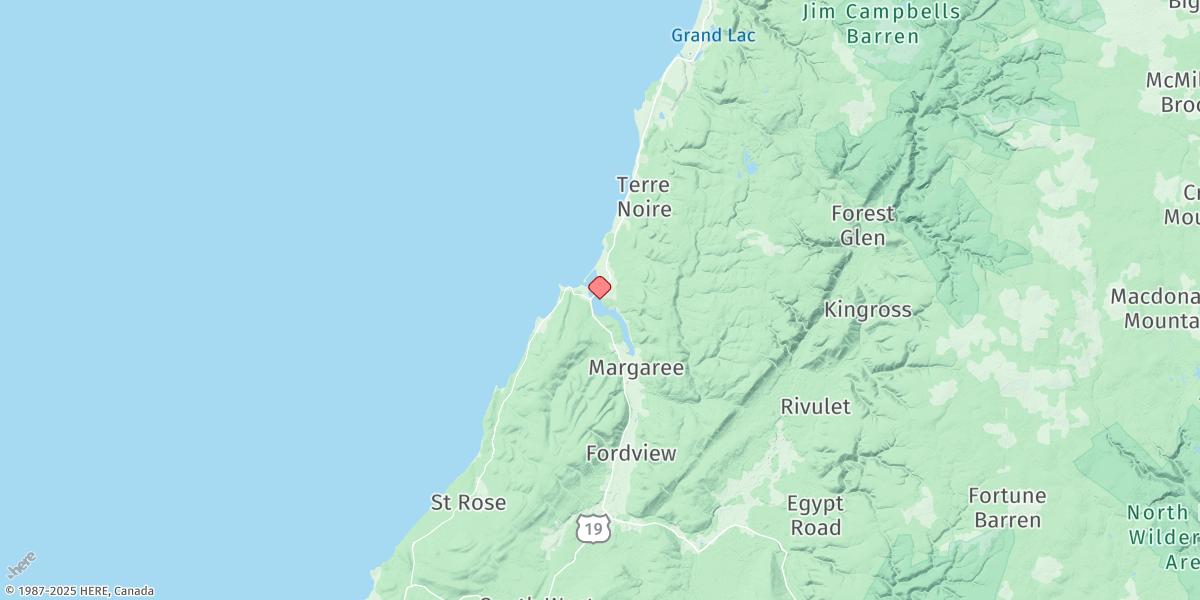 Map of MARGAREE HARBOUR