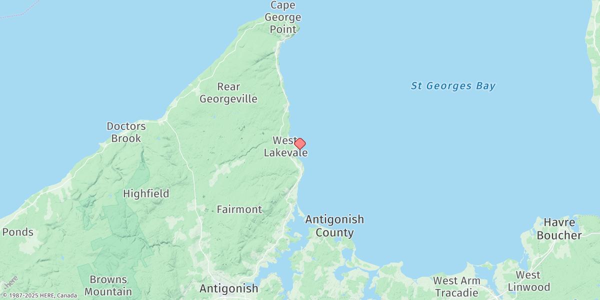 Map of CRIBBEANS POINT