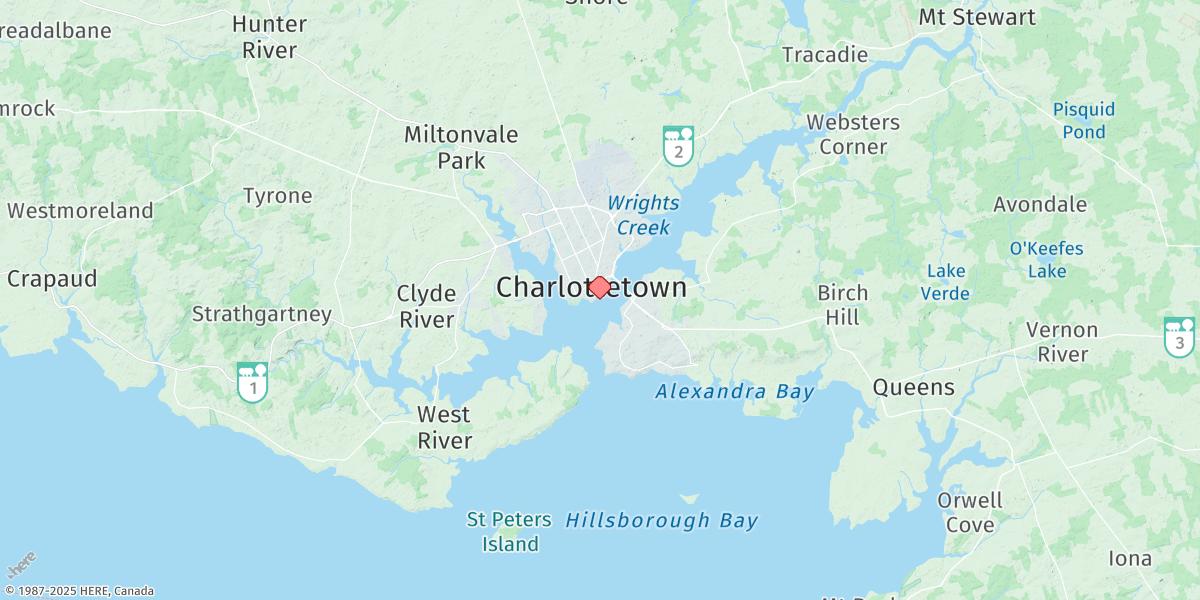 Map of Charlottetown