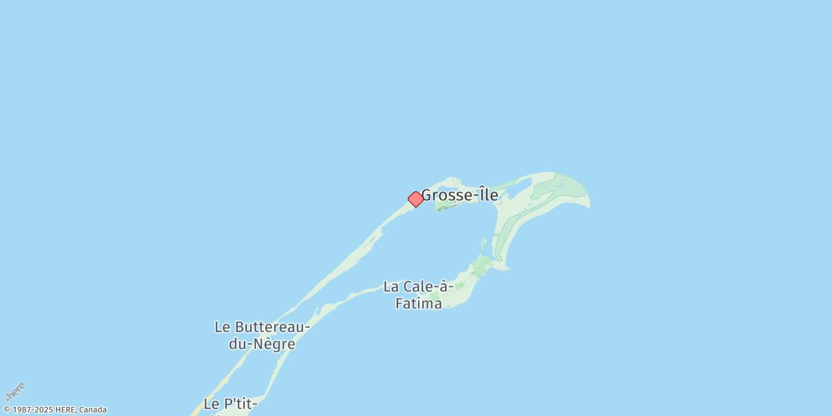 Map of Grosse Île - Mine Seleine