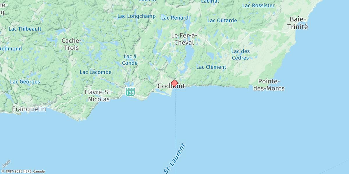 Map of Godbout