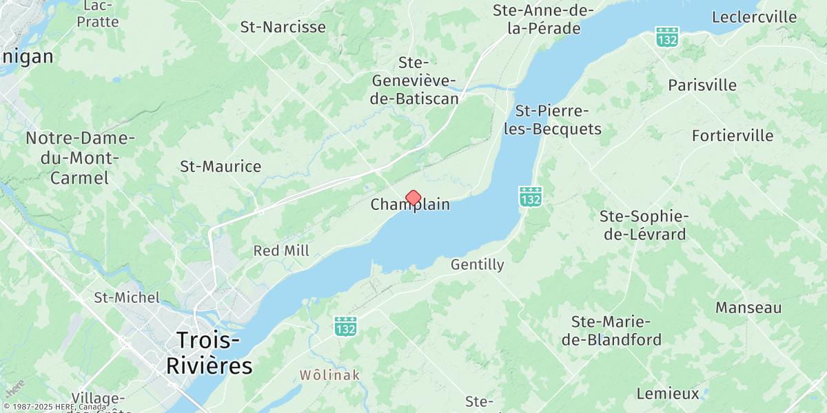 Map of Champlain