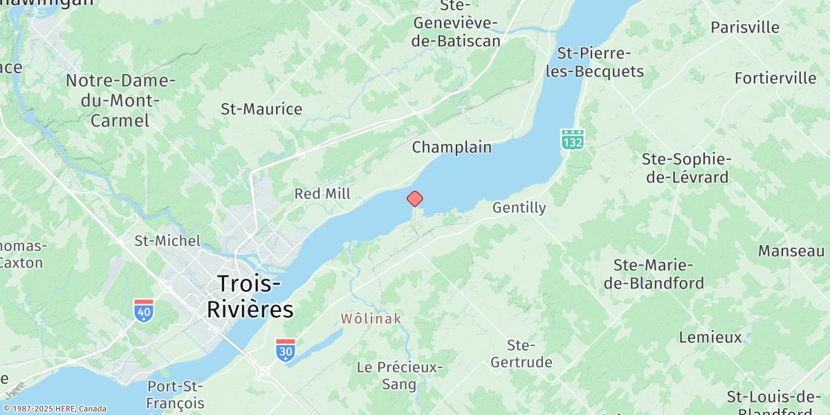Map of Bécancour