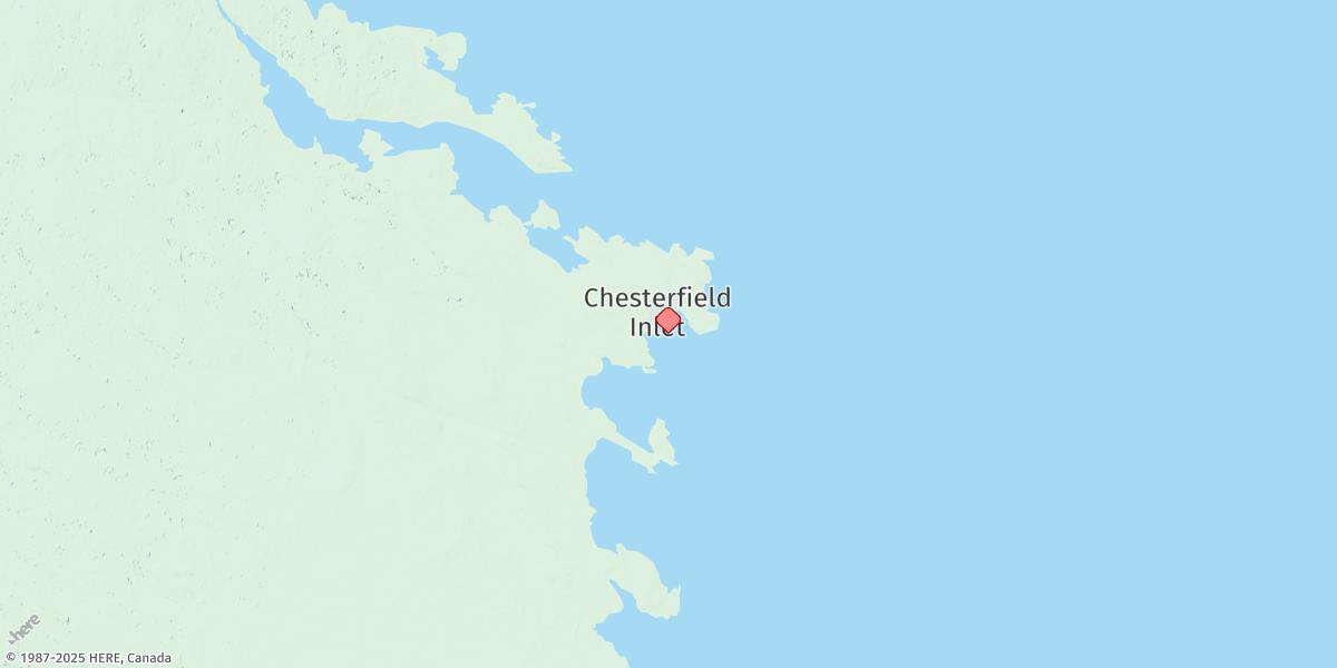 Map of Chesterfield Inlet