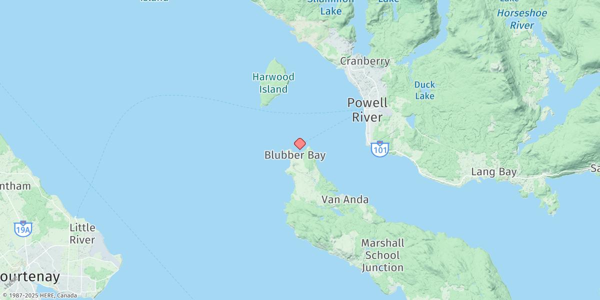 Map of Blubber Bay