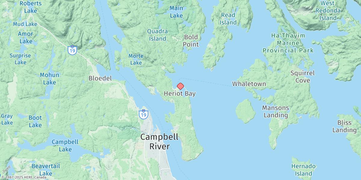 Map of Heriot Bay
