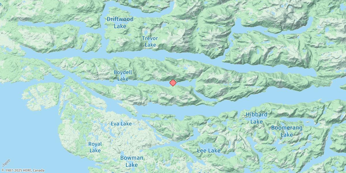 Map of Nugent Sound