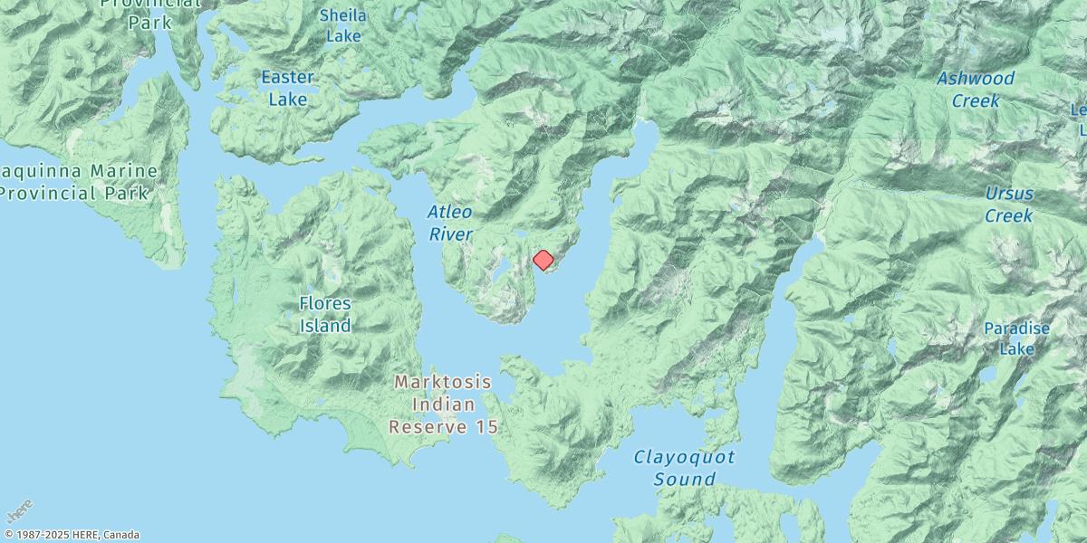 Map of Herbert Inlet