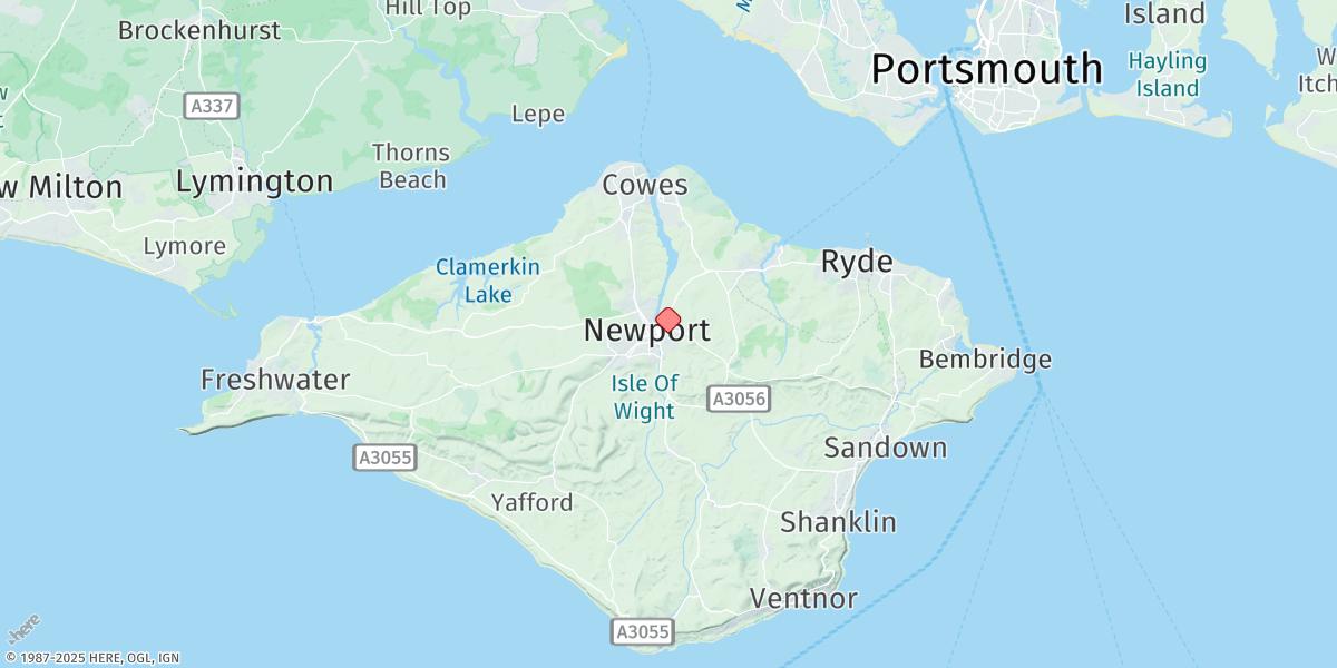 Map of Newport (Isle Of Wight)