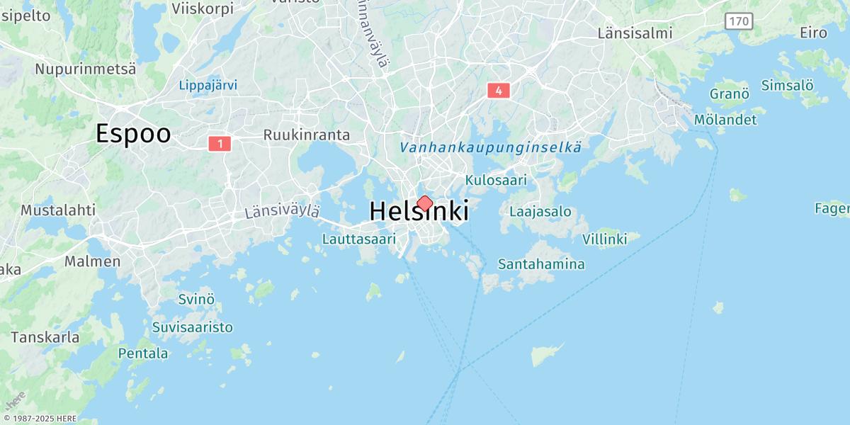 Map of Helsinki