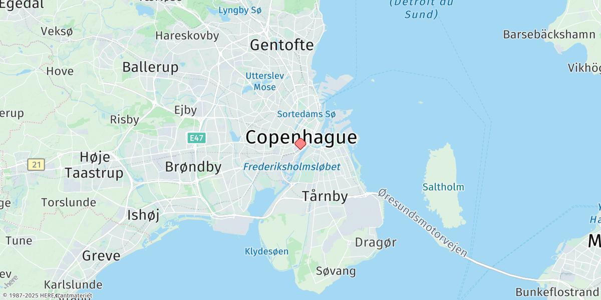 Map of Kobenhavn