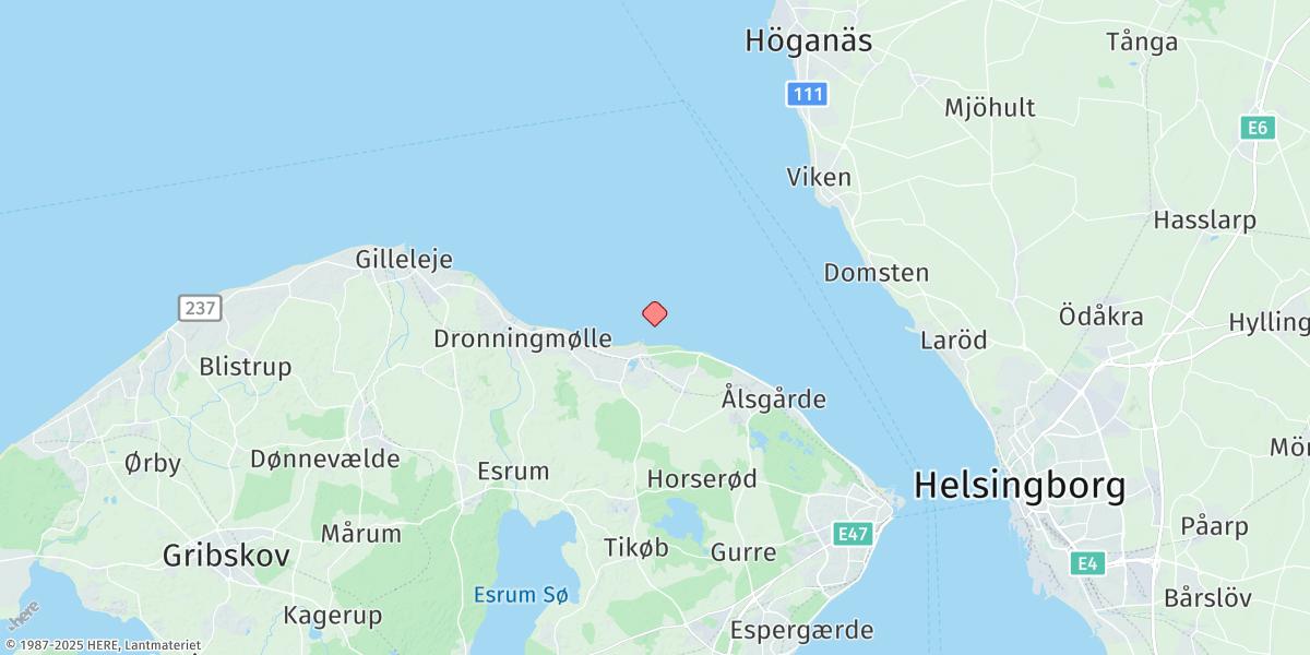 Map of Hornbaek