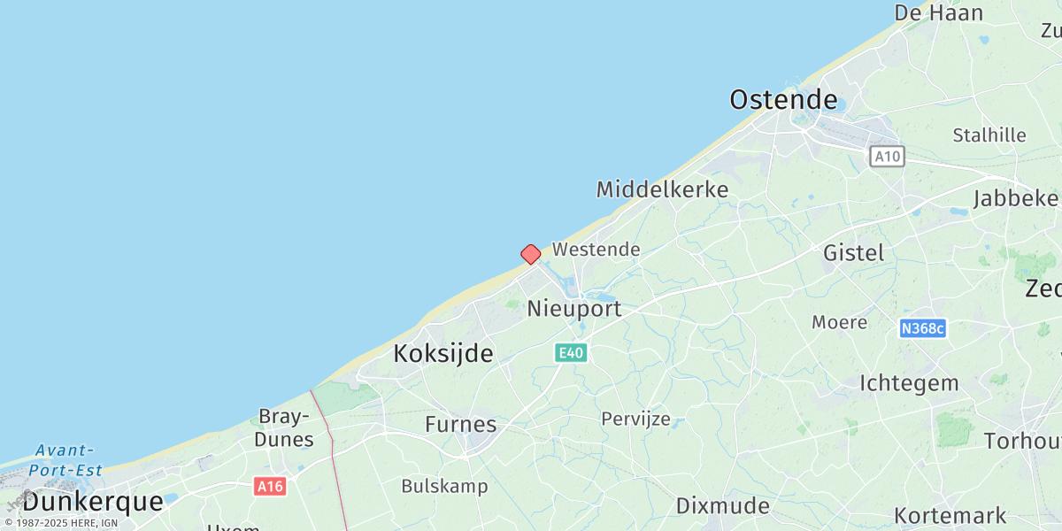 Map of Nieuwpoort
