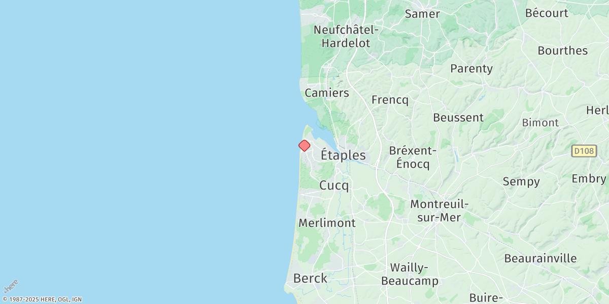 Map of Le Touquet (Etaples)