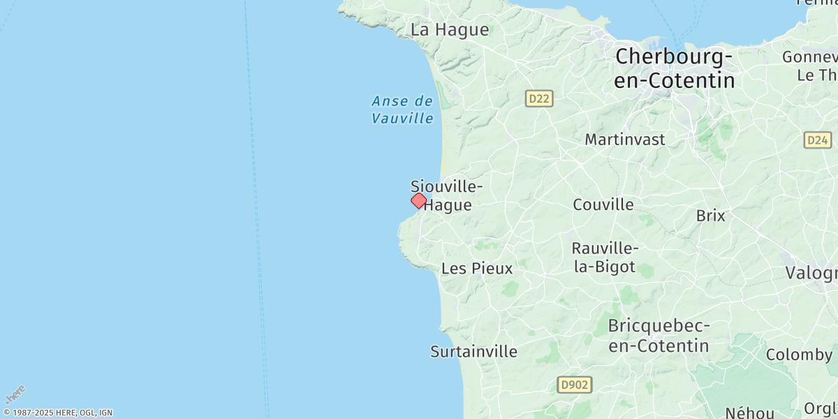 Map of Dielette