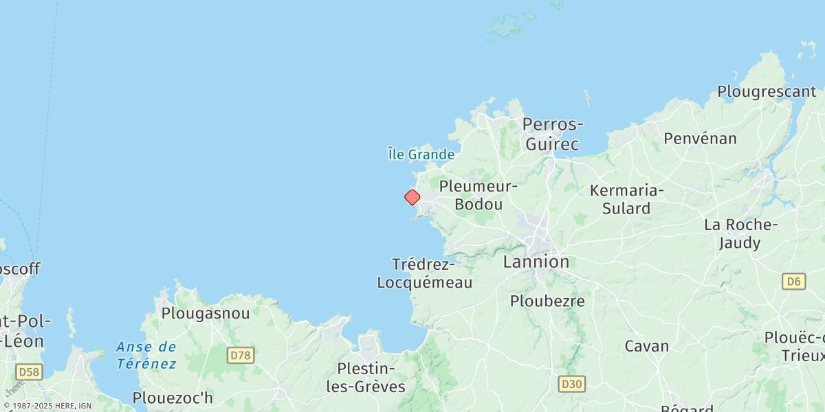 Map of Trebeurden