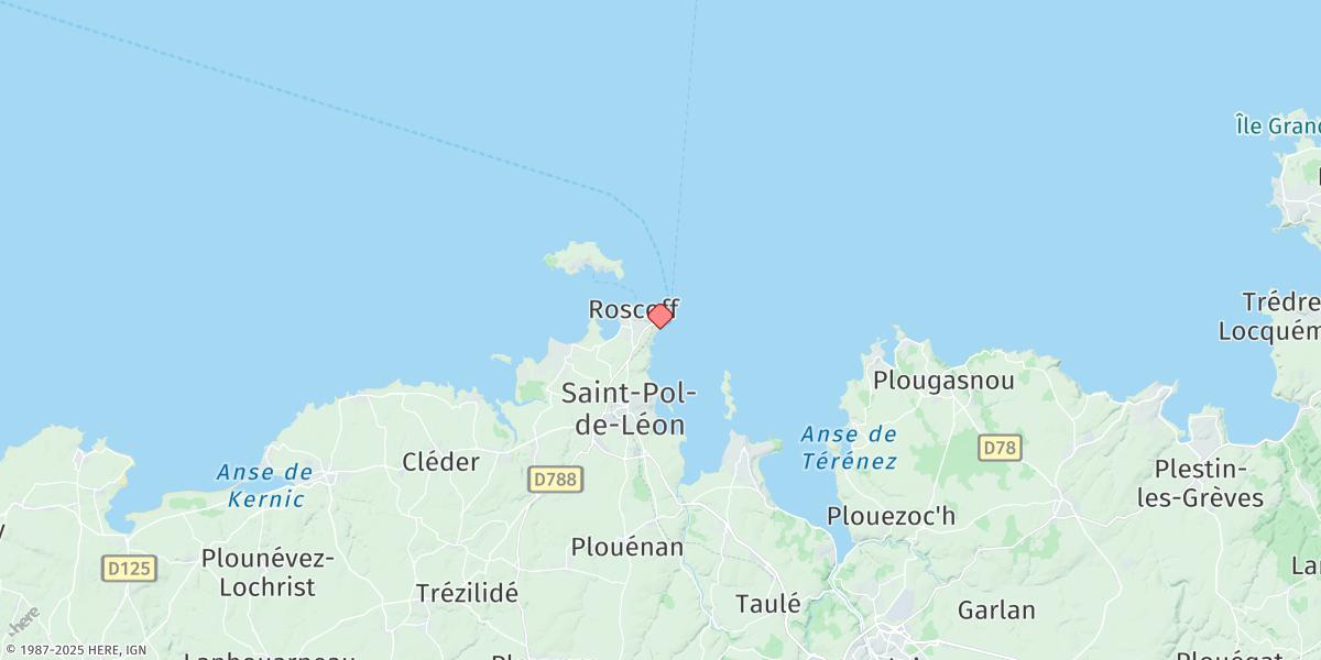 Map of Roscoff