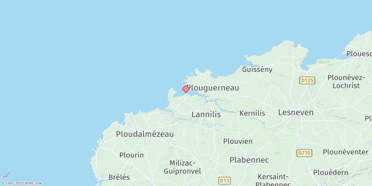 Map of L'Aber-wrac'H