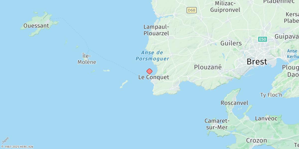 Map of Le Conquet