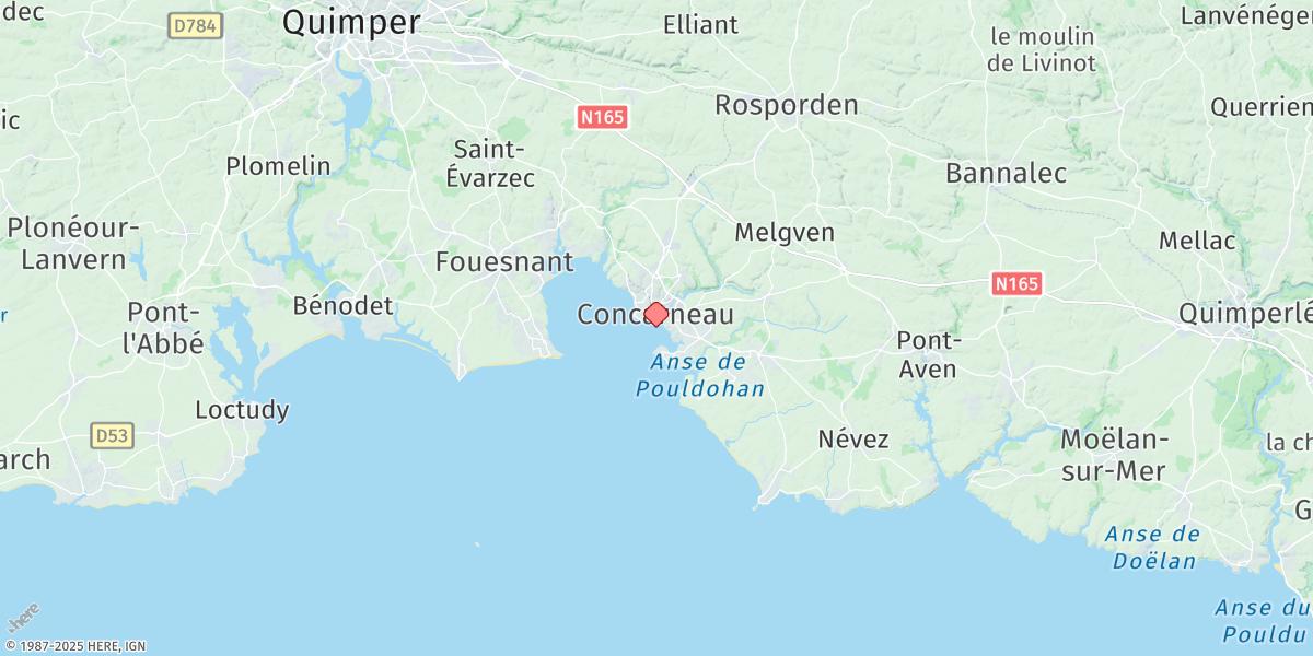 Map of Concarneau