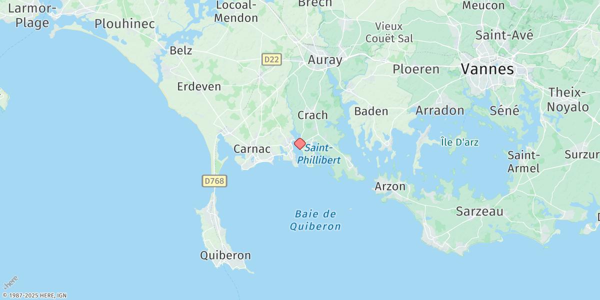 Map of La Trinite-sur-mer