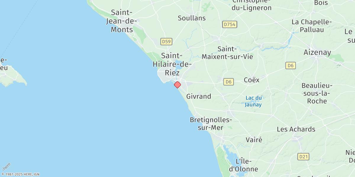 Map of St. Gilles-criox-de-vie