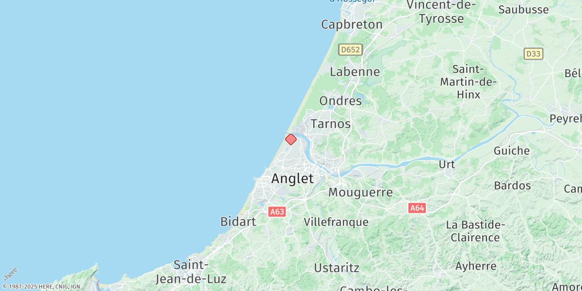 Map of Boucau