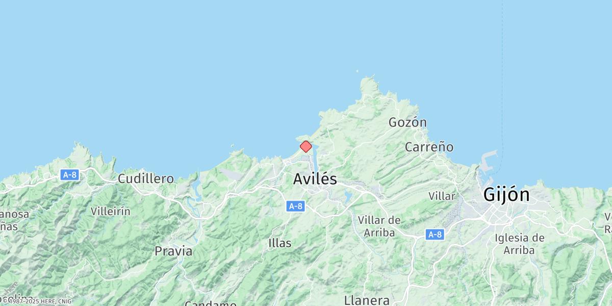 Map of Aviles