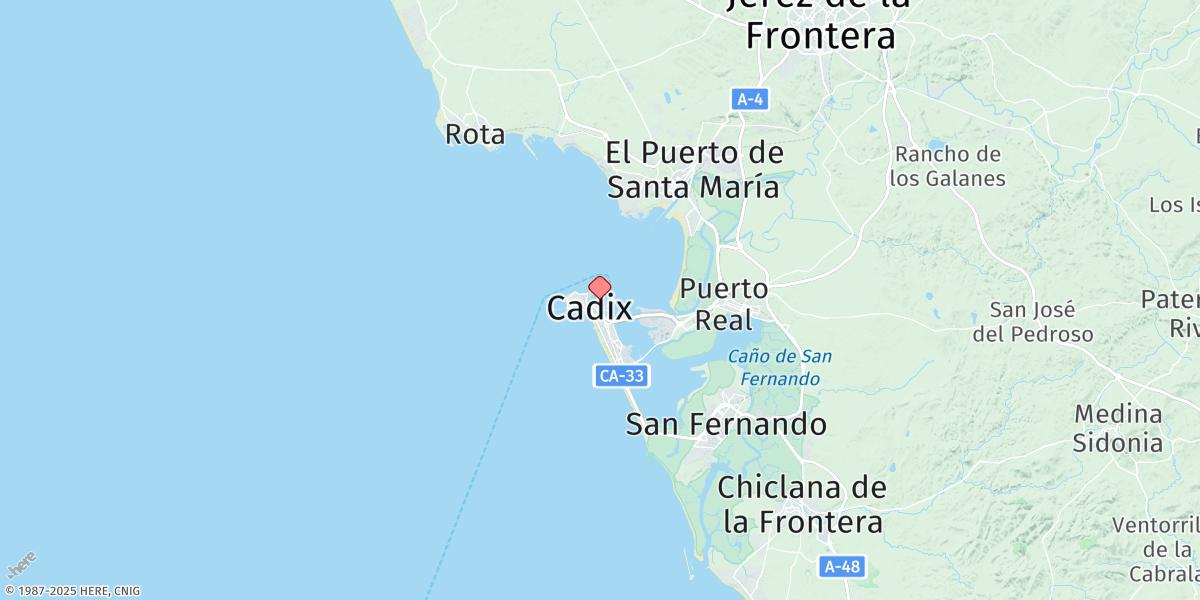 Map of Cadiz