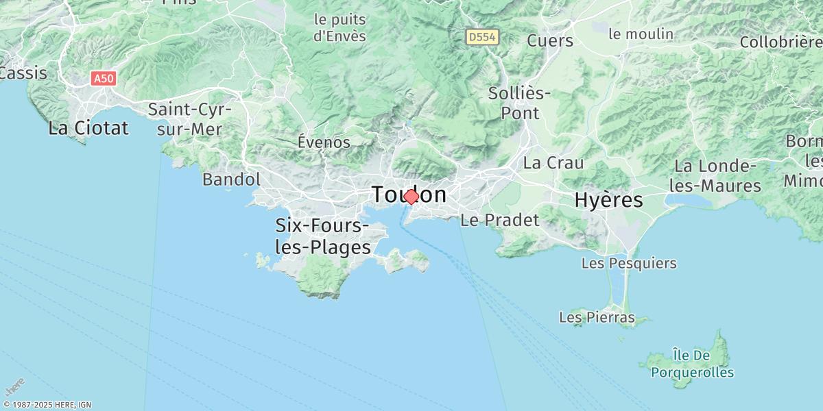 Map of Toulon
