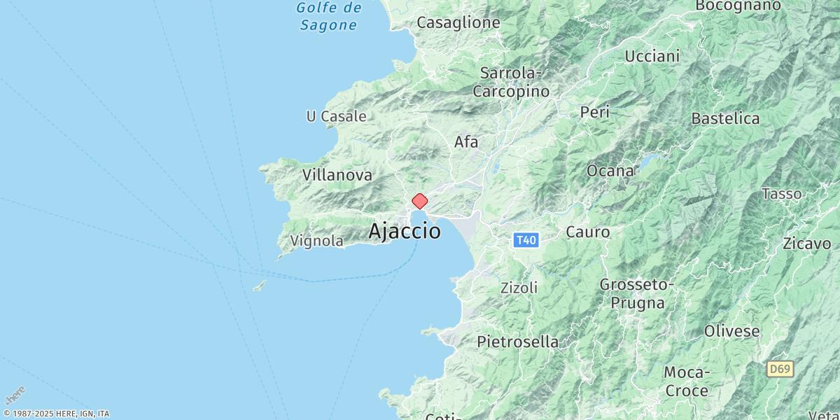 Map of Ajaccio