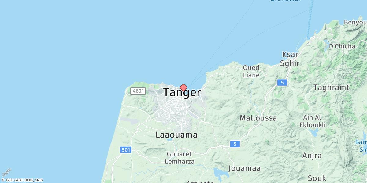 Map of Tanger