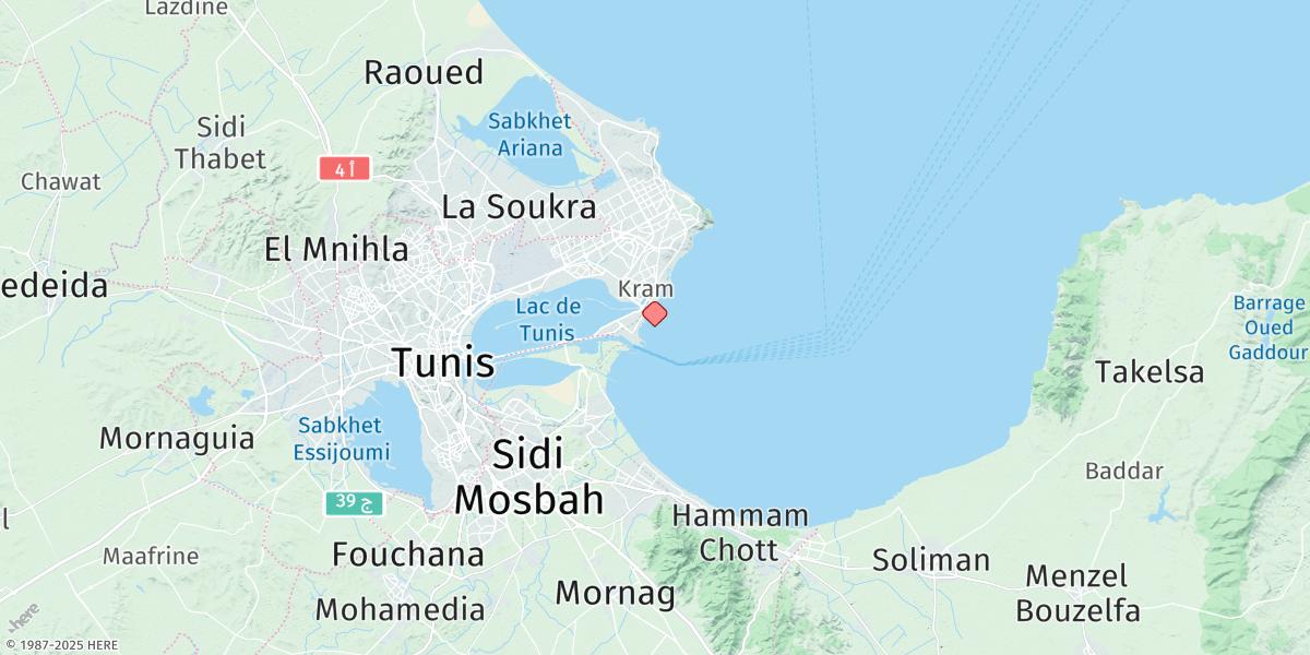 Map of La Goulette