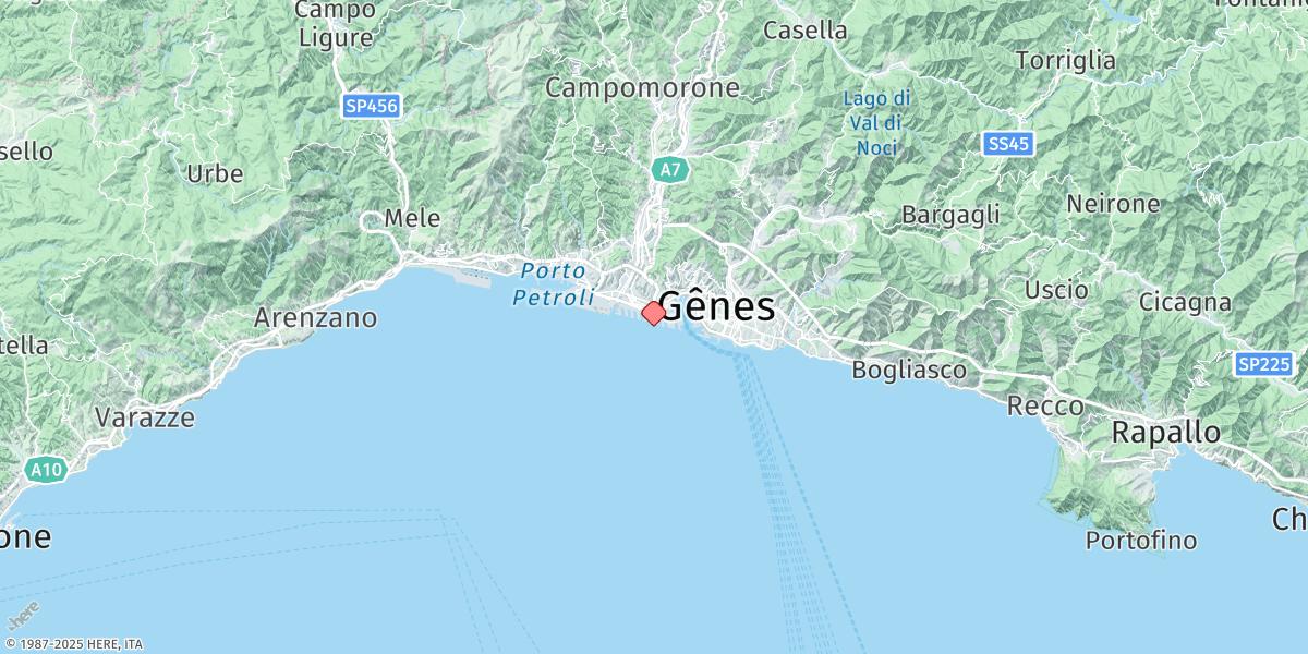 Map of Genova (Genoa)