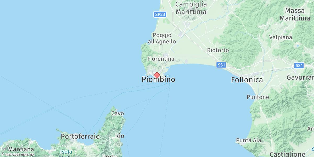 Map of Piombino