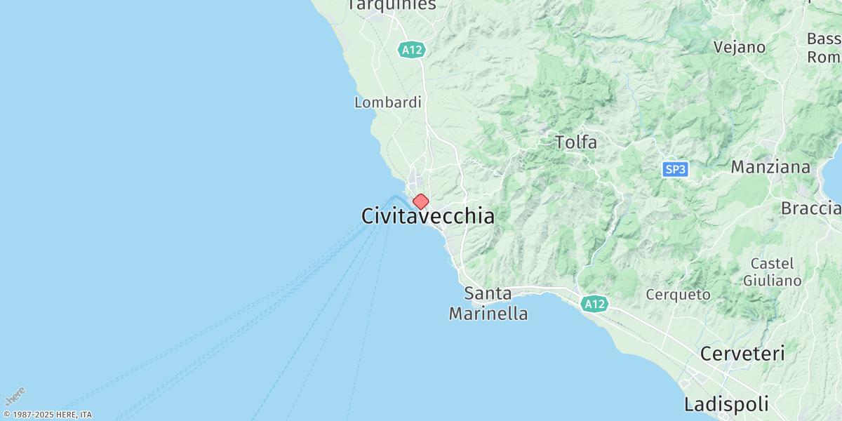 Map of Civitavecchia