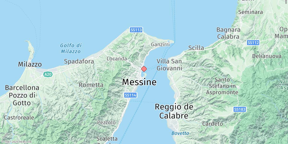 Map of Messina