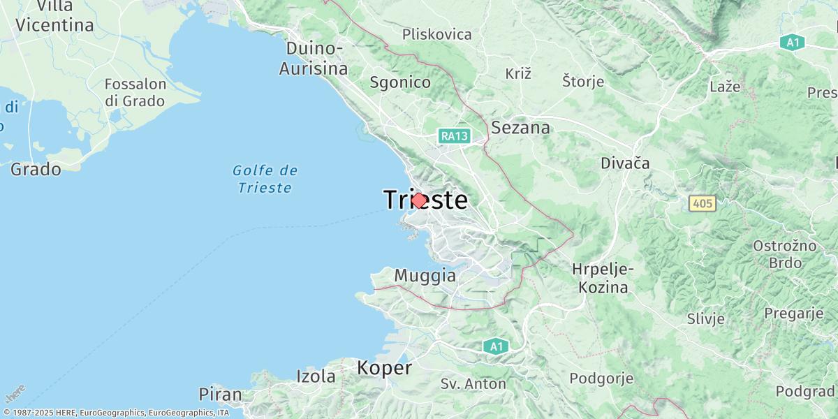 Map of Trieste