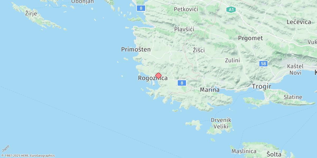 Map of Rogoznica