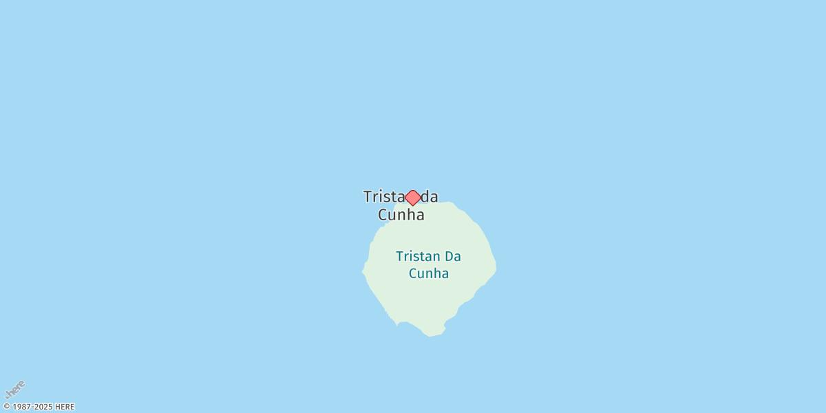 Map of Tristan Da Cunha