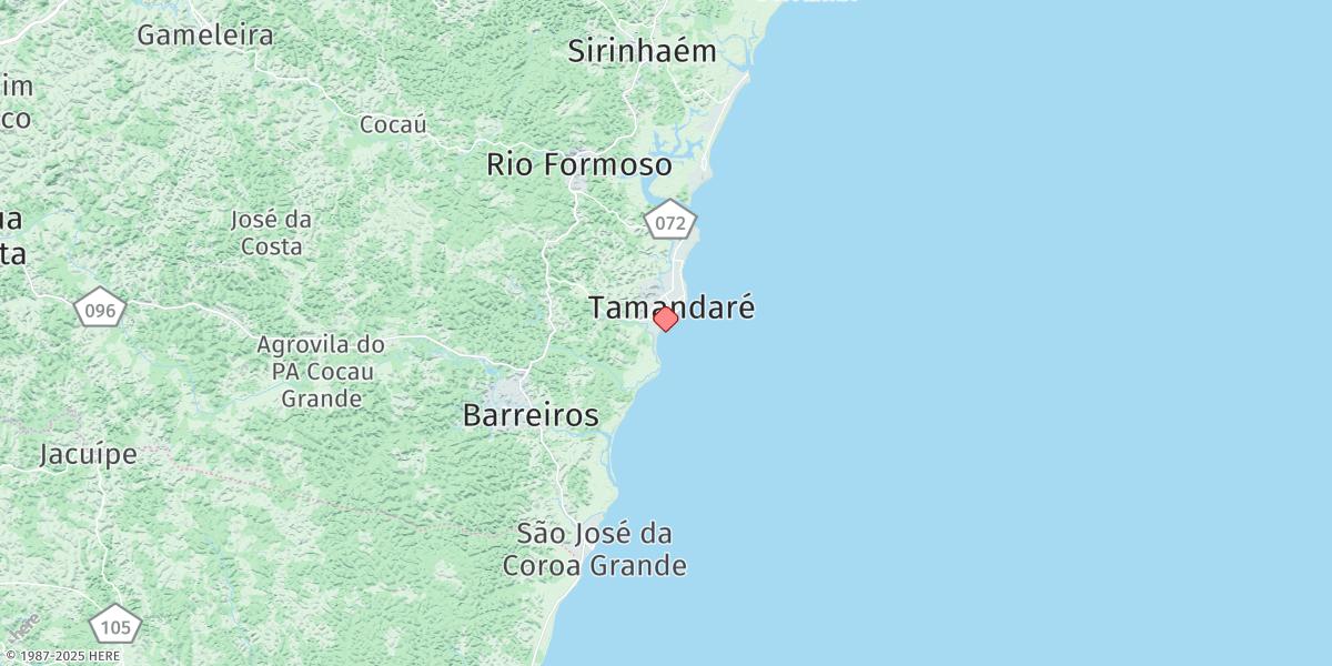 Map of Tamandare