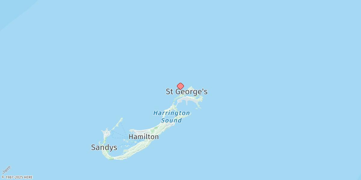 Map of Bermuda (Saint George's Island)
