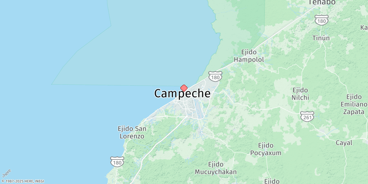 Map of Campeche